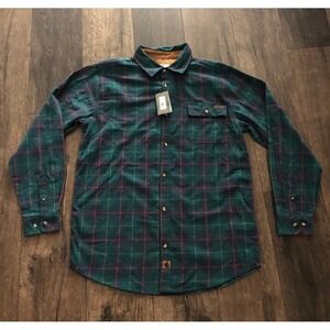 Legendary Whitetails Flannel Shirt Mens Large Tall Plaid Buck Camp Button Down